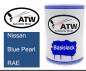 Preview: Nissan, Blue Pearl, RAE: 500ml Lackdose, von ATW Autoteile West.